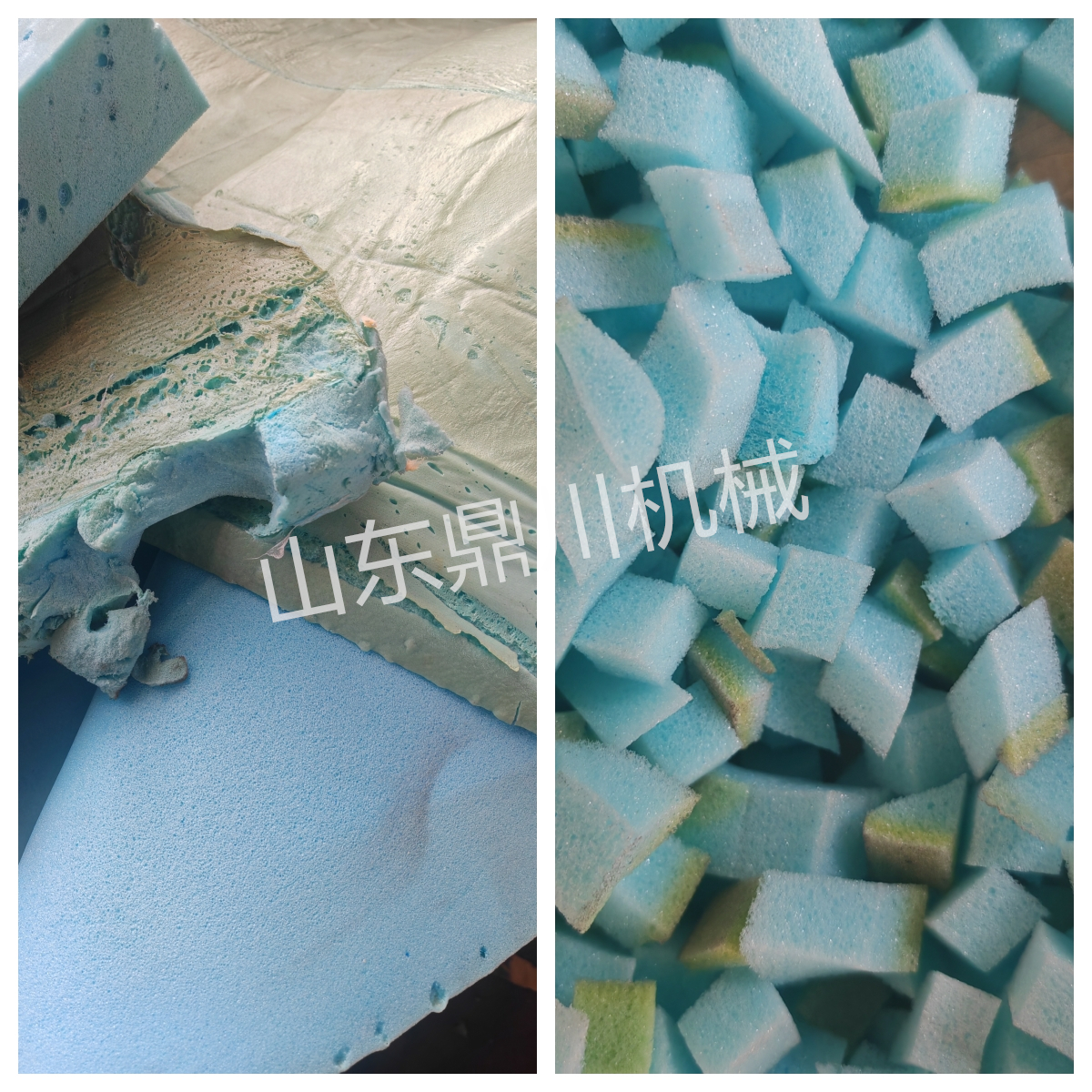 發(fā)泡海綿切粒效果