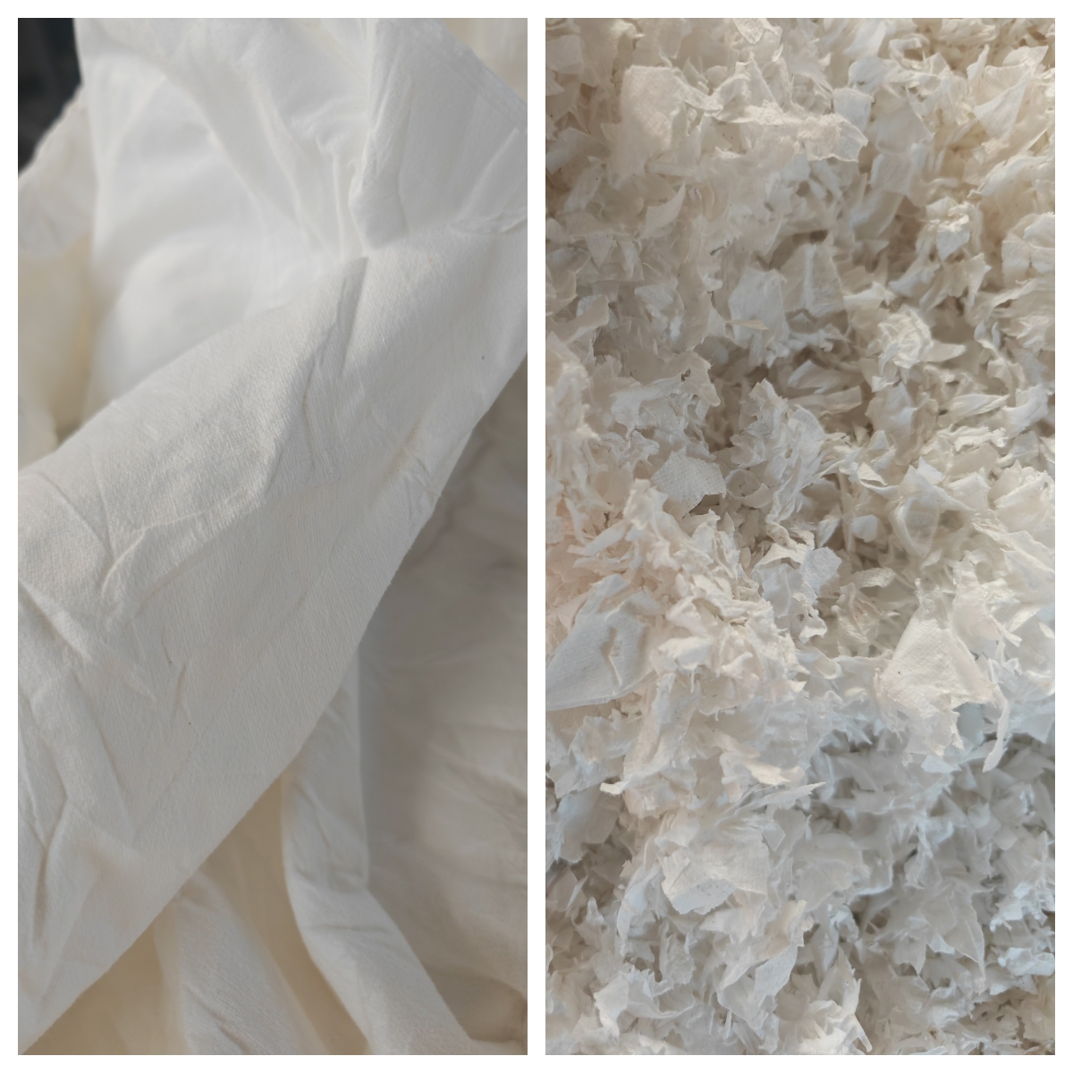 原生木架紙廢料切碎效果