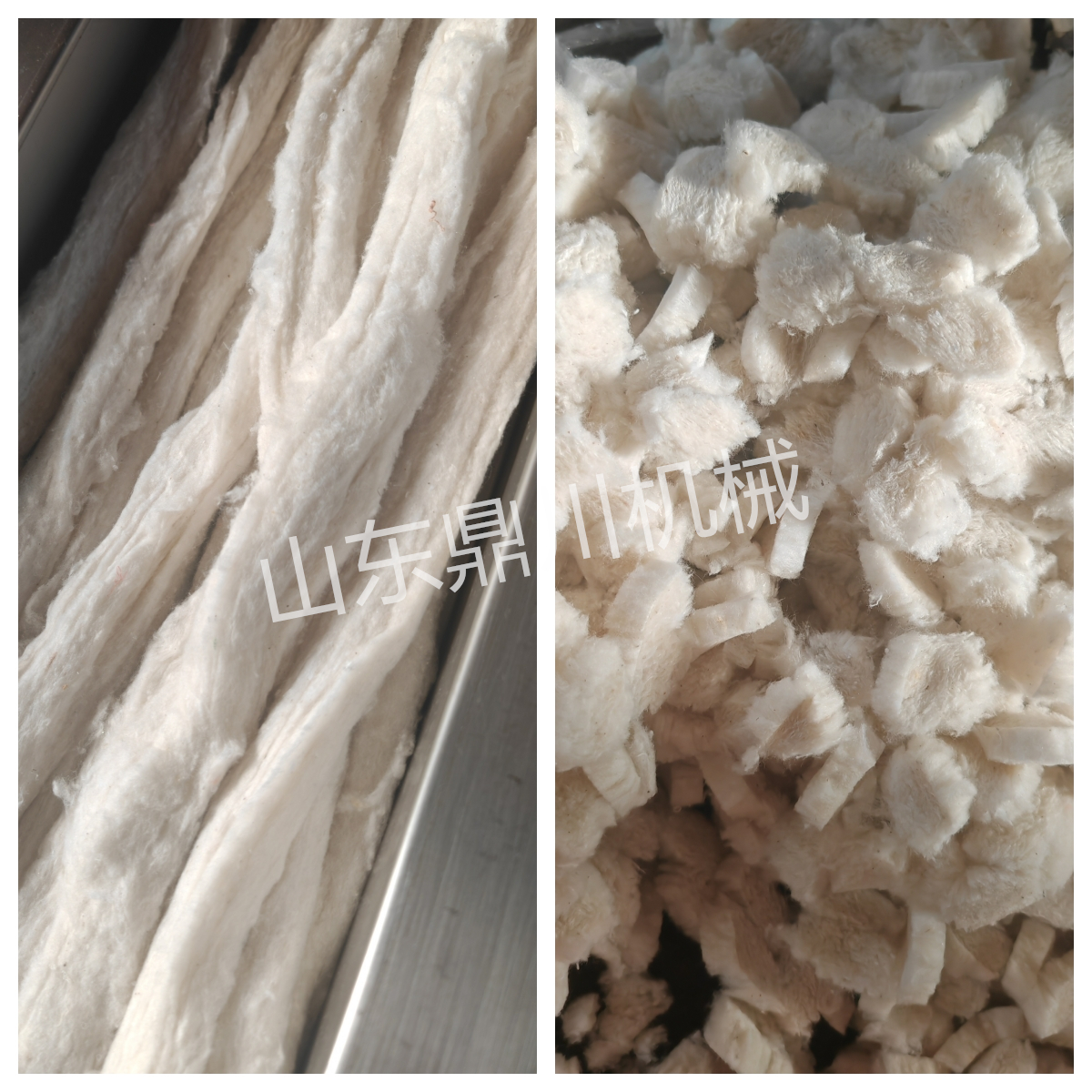 棉纖維長條切段效果