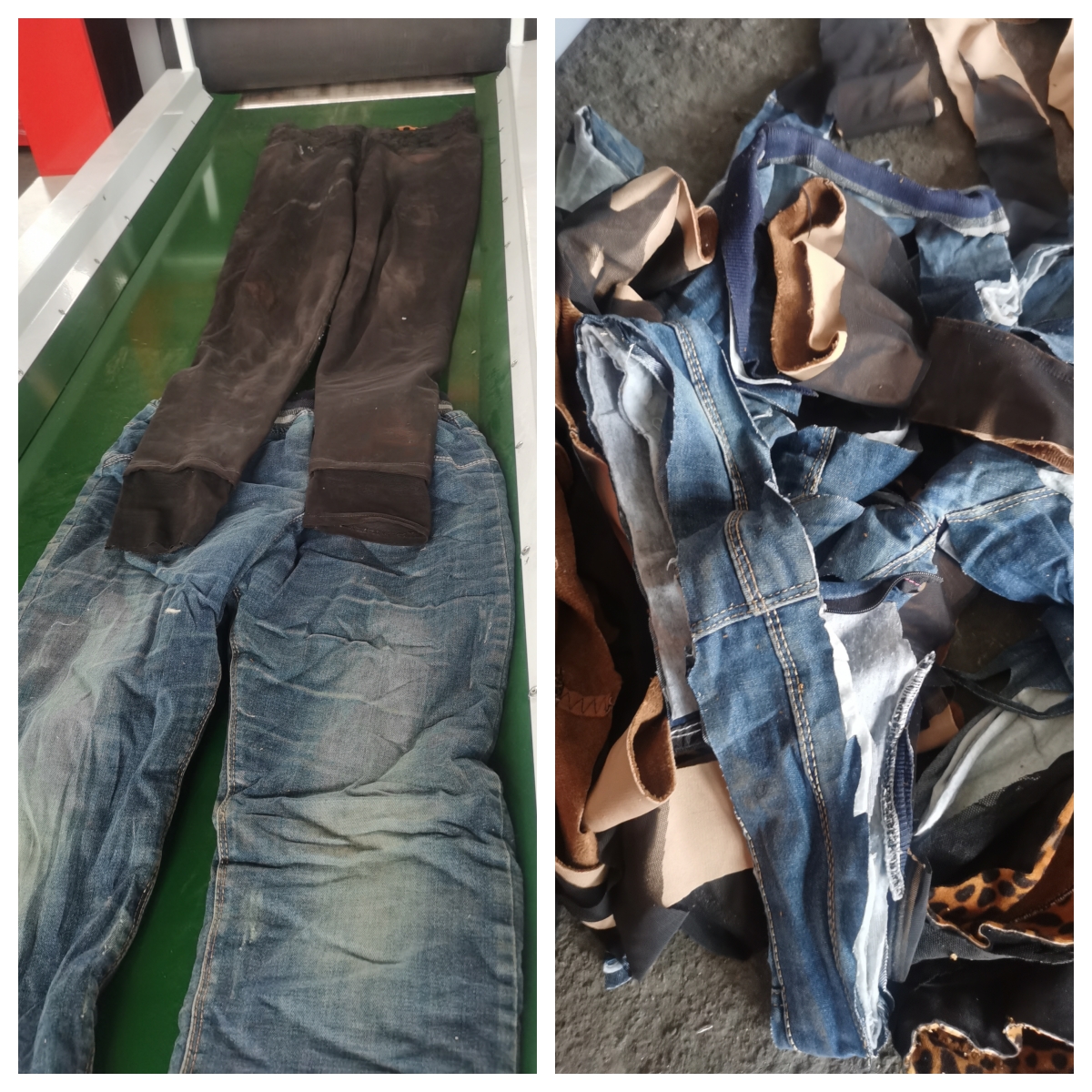 舊衣服剪切效果實(shí)拍